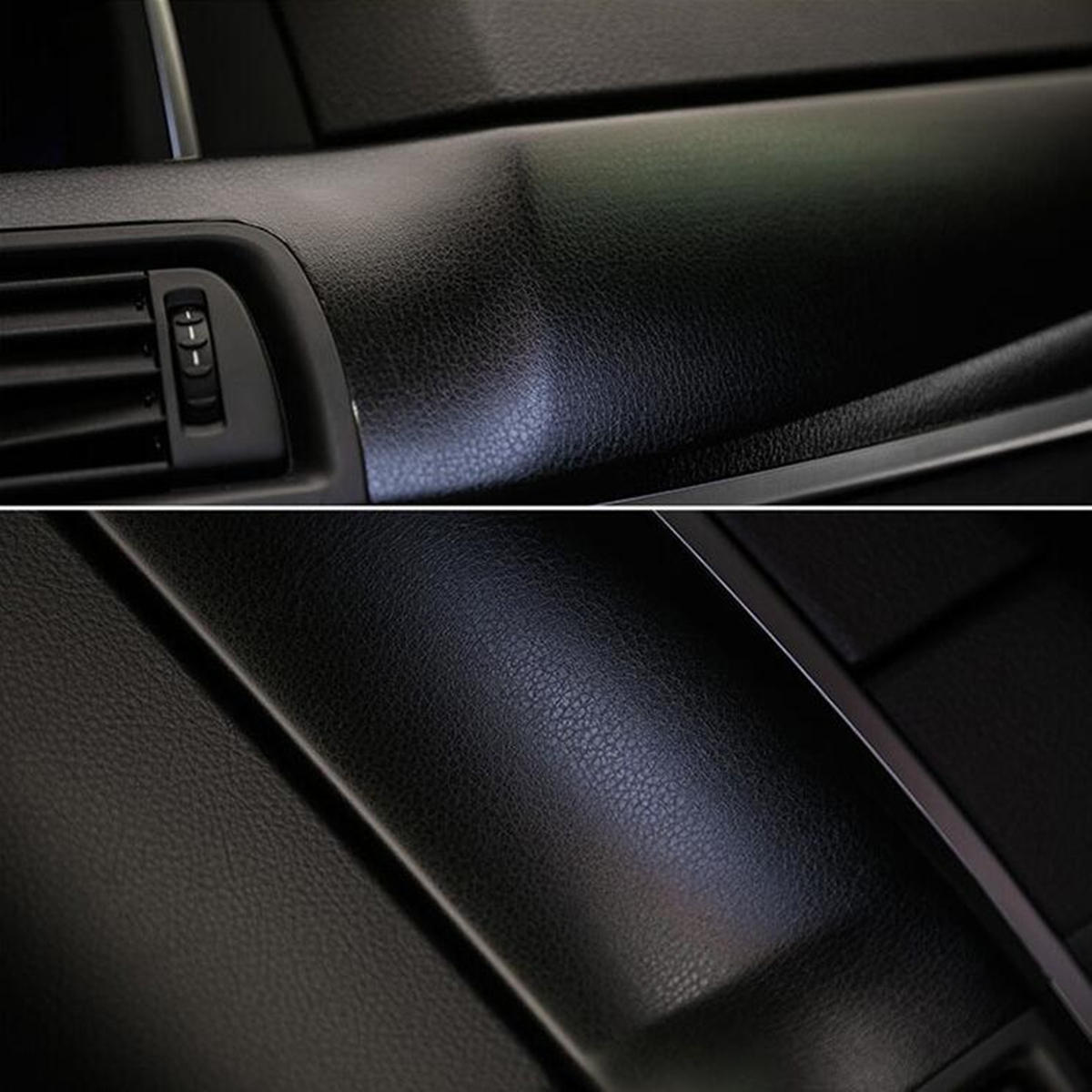 30 cm x 150 cm zwart lederen textuur auto stickers vinyl wrap auto innerlijke sticker film