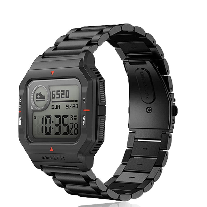Bakeey 20mm roestvrijstalen opvouwbare horlogeband voor Amazfit NEO Smart Watch