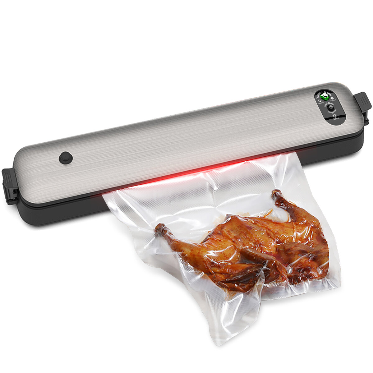 Household Vacuum Sealer Machine Seal Meal Food Vacuum Sealer System with 15 Free Bags One Touch Cont