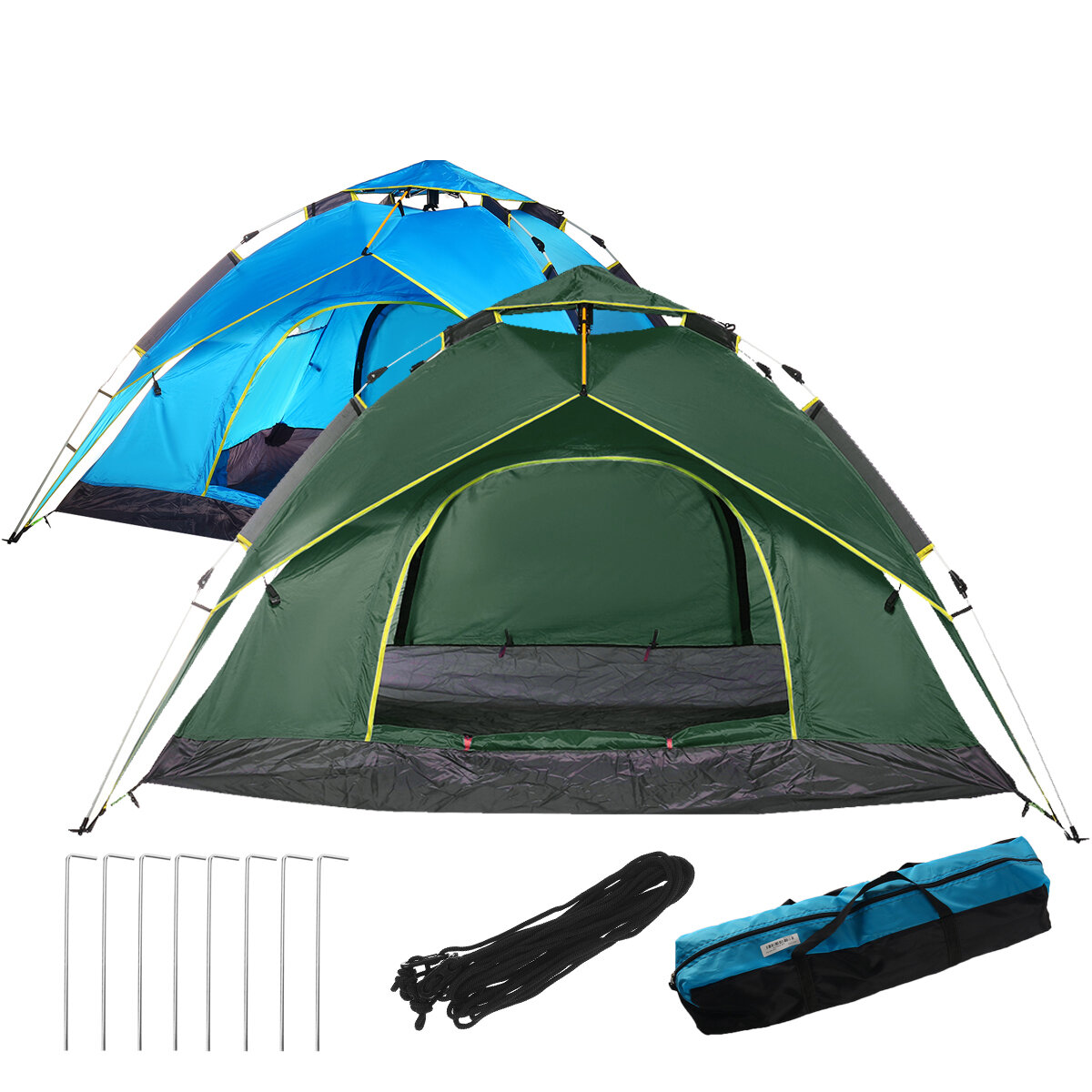 3-4 People Family Camping Tent Automatic Instant Sunshade Waterproof Awning Hiking Travel Fishing