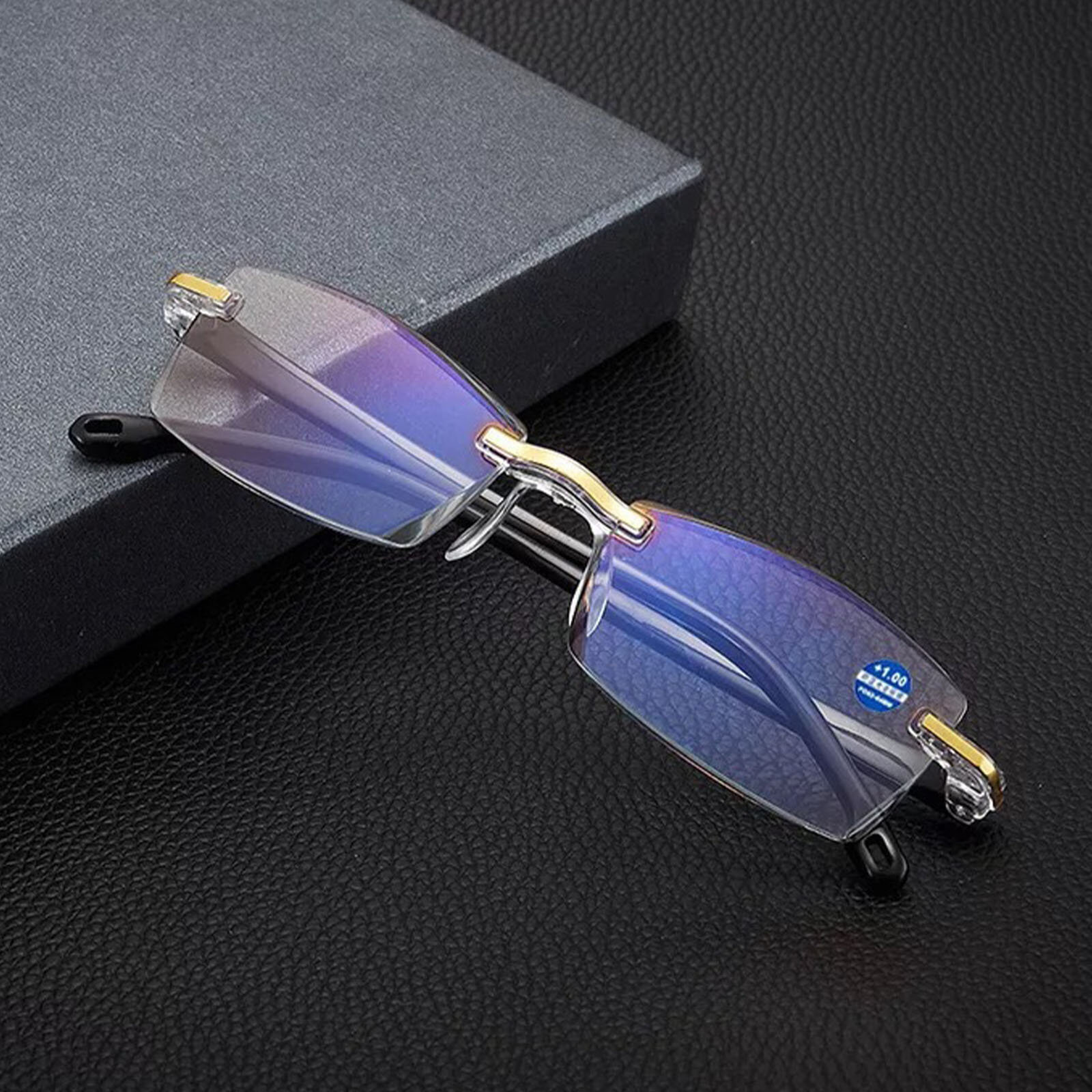 

Unisex Anti-Blue Light Cut Edge Fashion Casual Frameless HD Reading Glasses