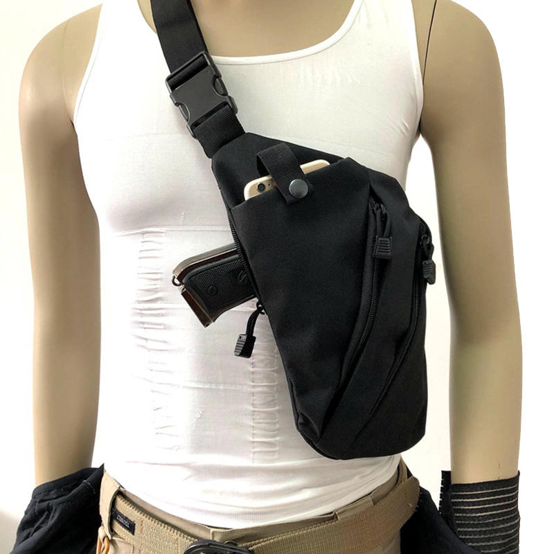 Mężczyźni Kobiety Płótno Crossbody Plecak na ramię w klatce piersiowej Anti Theft Holster Tactical Sling Bags
