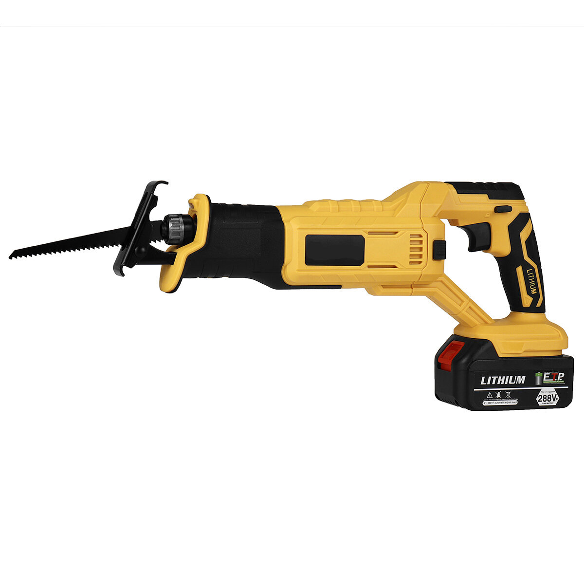 

288VF Cordless Electric Reciprocating Saw Variable Speed Metal Wood Cutting Tool W/ None/1/2pcs Battery & 4 Blades