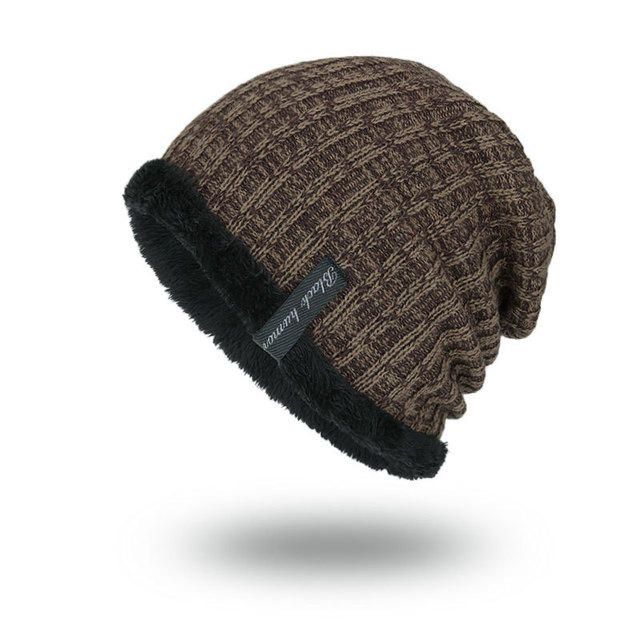 Hat Tide Knit Wool Hat Season Plus Warm Ab Yarn Long Standard Set Head Men's Outdoor Hat