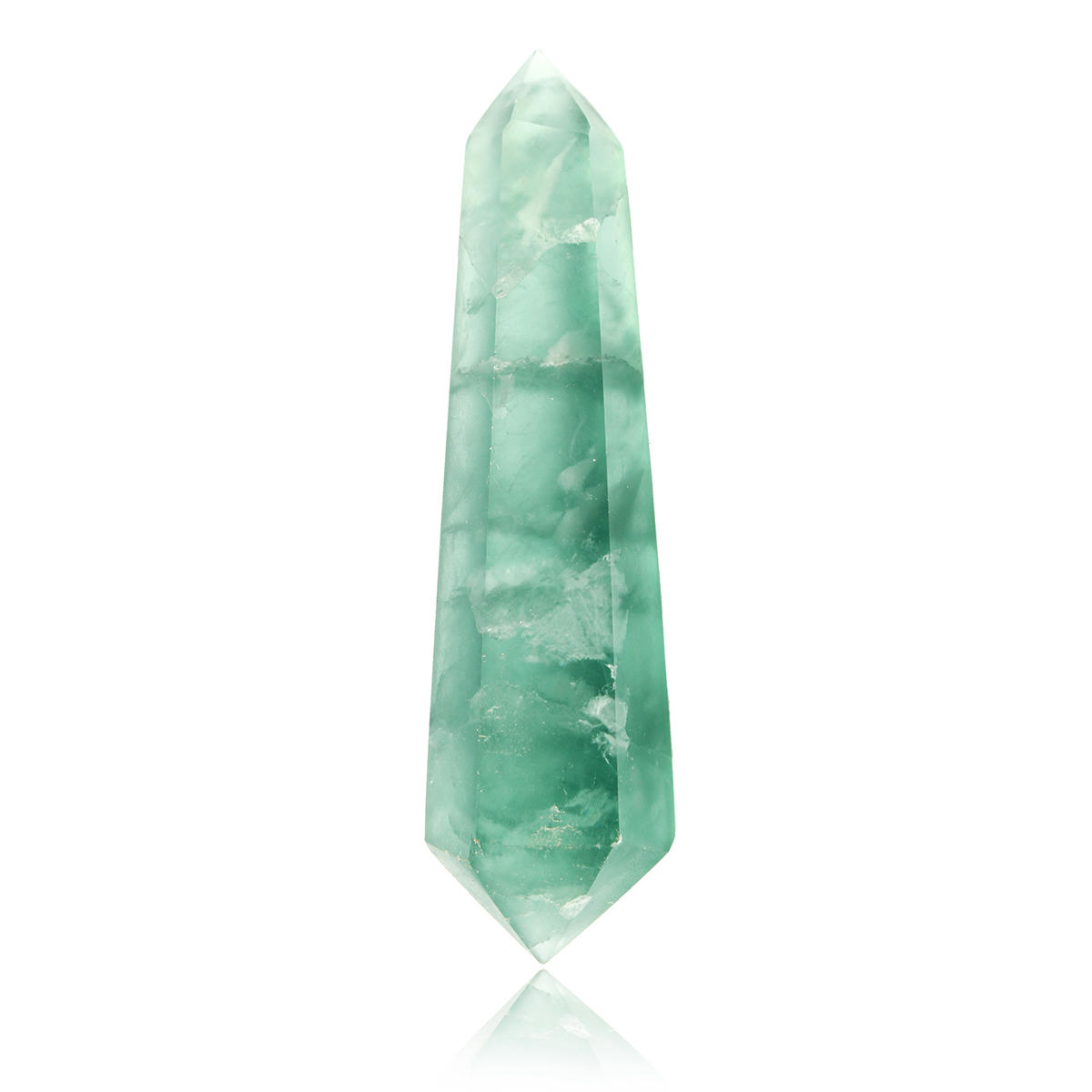 

65-90mm Natural Green Fluorite Quartz Crystal Wand Point Healing Stone Table Crystals Decorations