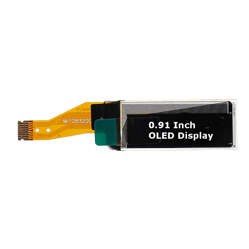 0,91 inch OLED-scherm 128X32 dotmatrix OLED-display 8-pins plug-in wit licht blote printplaat