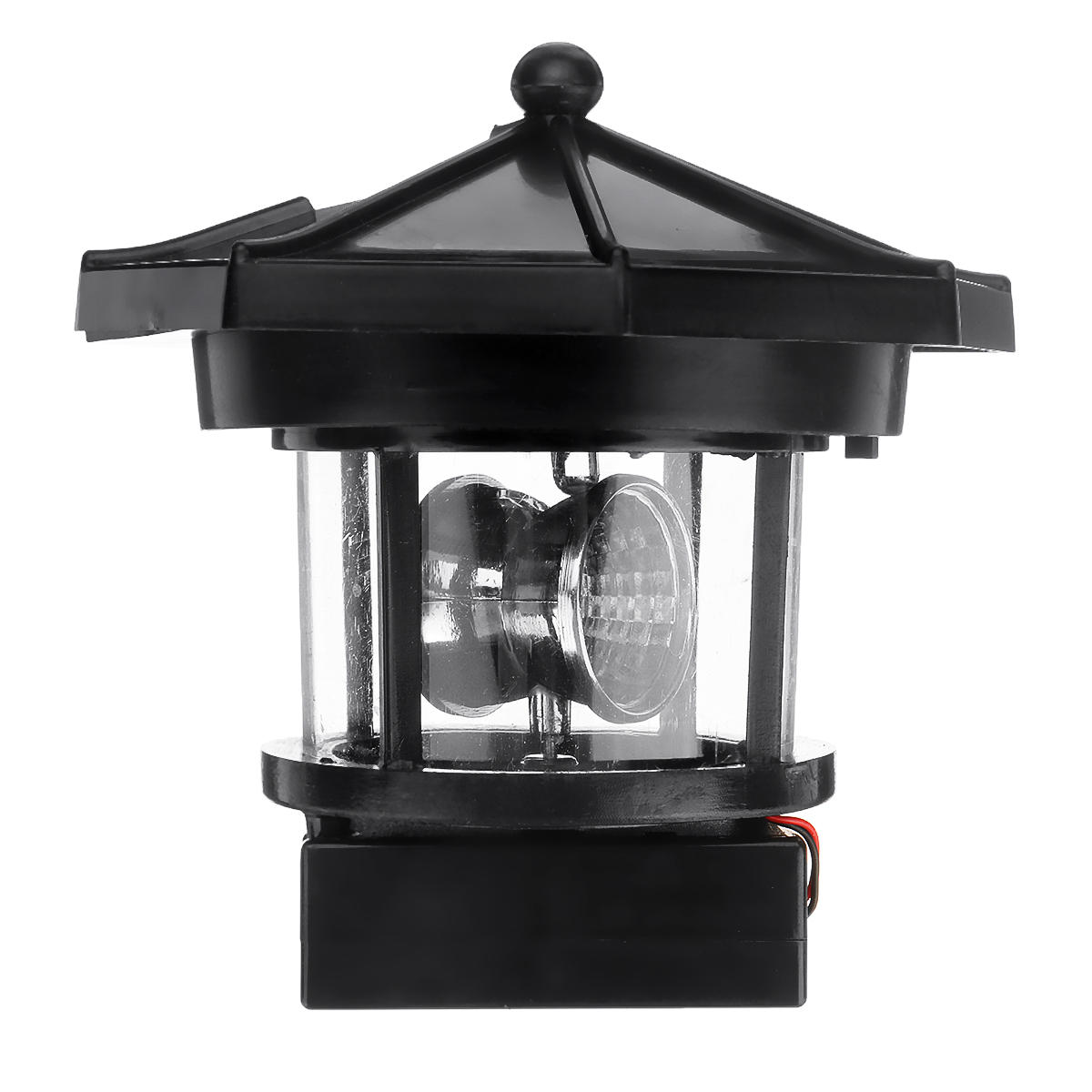 Zonne-energie Lighthouse LED Rotating Solar Light Outdoor Garden Lighting Lamp Decor