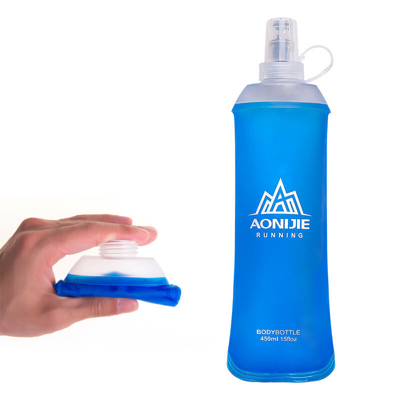 AONIJIE 500ML TPU összecsukható puha hordozható vizes palack sport fitnesz futóvíz csésze vízforraló