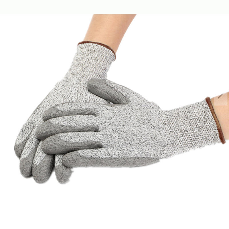 Niveau 5 Werkhandschoenen Anti-snijbestendig Hoge dichtheid PU Palm Beschermende veilige handschoen