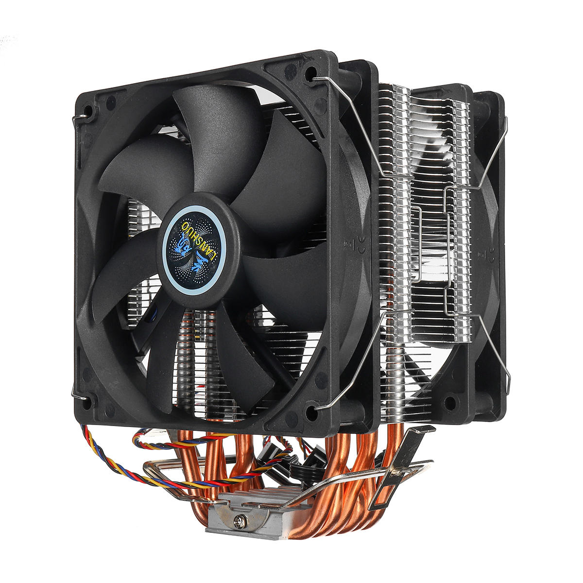 

3 Pin 2 Fan 4 Heatpipes CPU Cooling Fan Cooler Heatsink for Intel 775 1150 1151 AMD