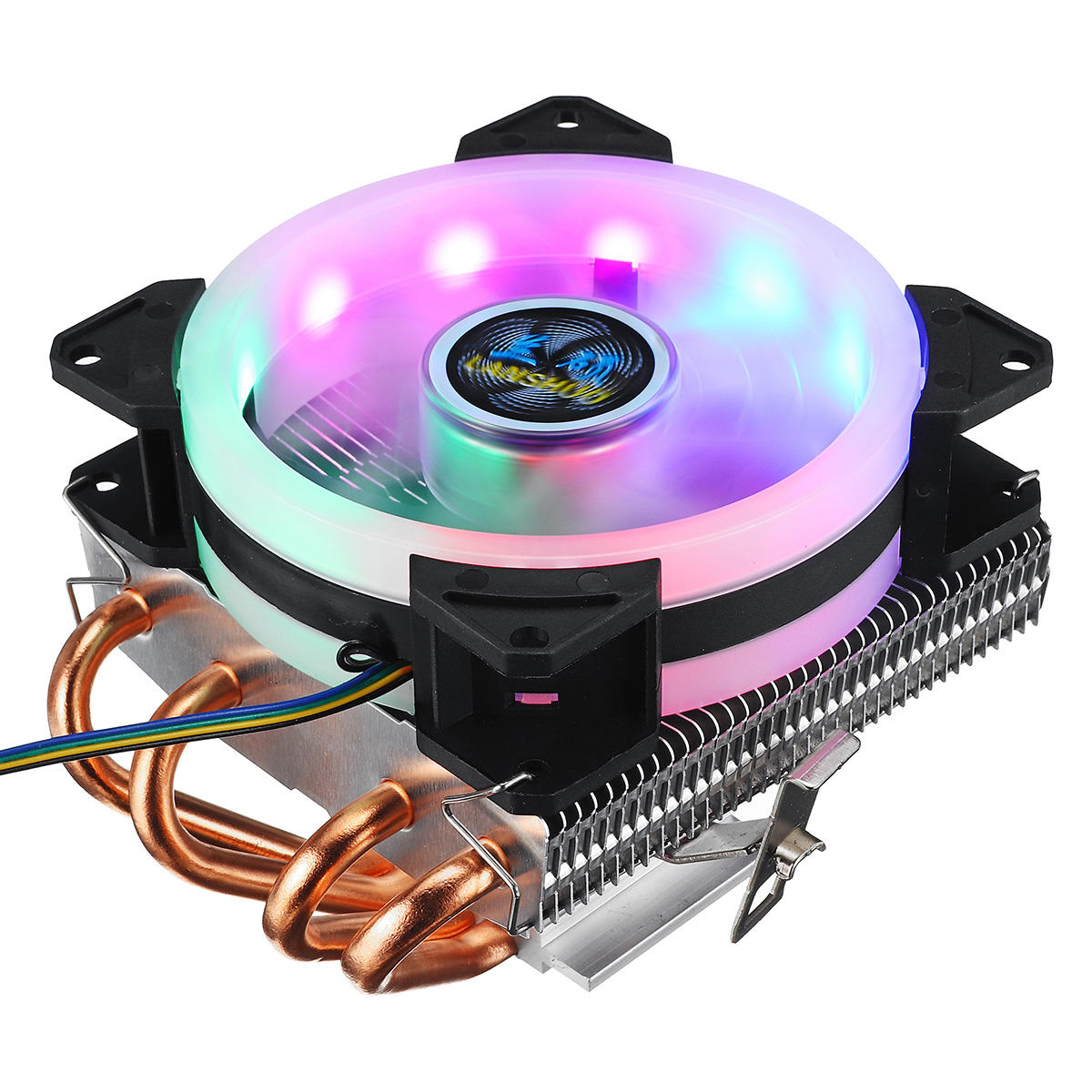 

Процессорный кулер 4 Heatpipes 90мм 4Pin LED RGB Вентилятор охлаждения для LGA 775/1155/1151/1150/1366 AMD