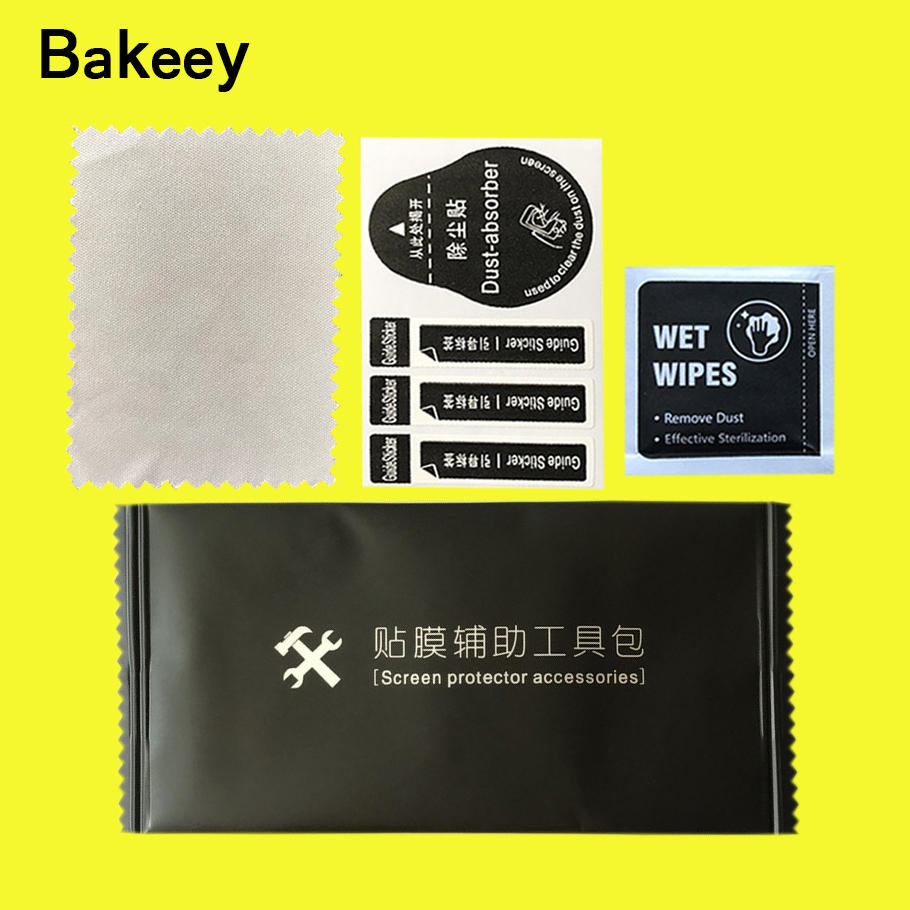 Bakeey 3 in 1 Tempered Glass Screen Protector Film Kits Assistant Accessories Wet Wipes Dust Absorbe
