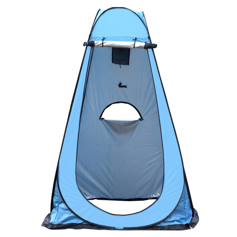 Egyágyas automata sátor kempingezéshez, UV-sugarak elleni védelemmel, strand WC sátor tárolóval