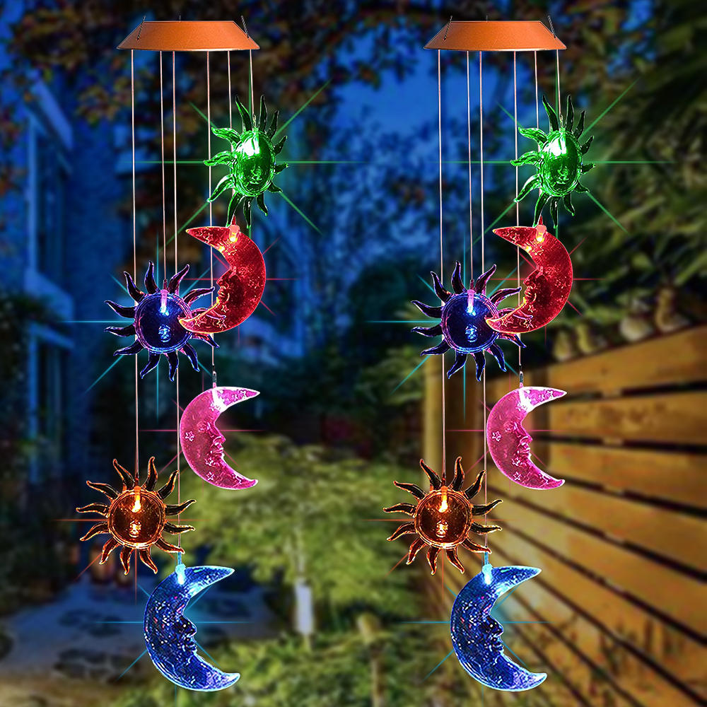 Opknoping Windgong Zonne-energie LED Licht Kleur Waterdicht Tuin Home Decor