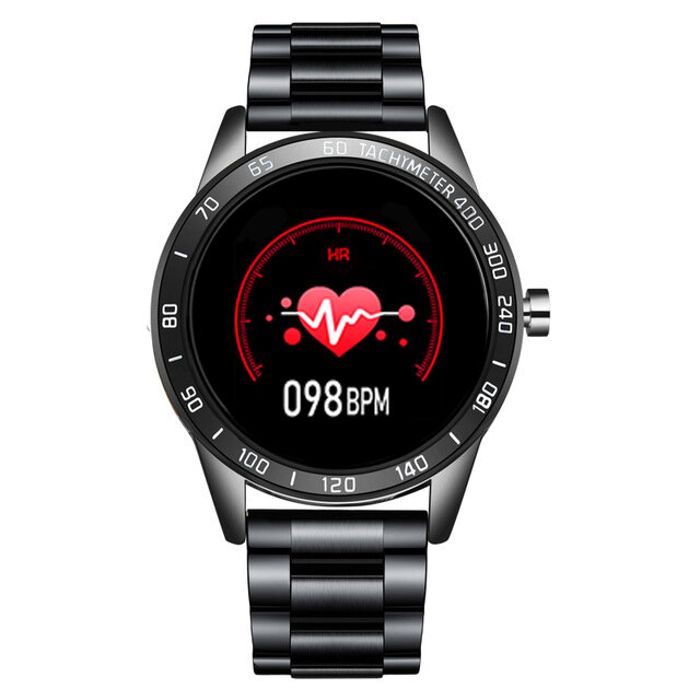 LIGE BW0109 Casual 1.3-inch Full-round Touch Screen Heart Rate IP67 Waterproof Multi...