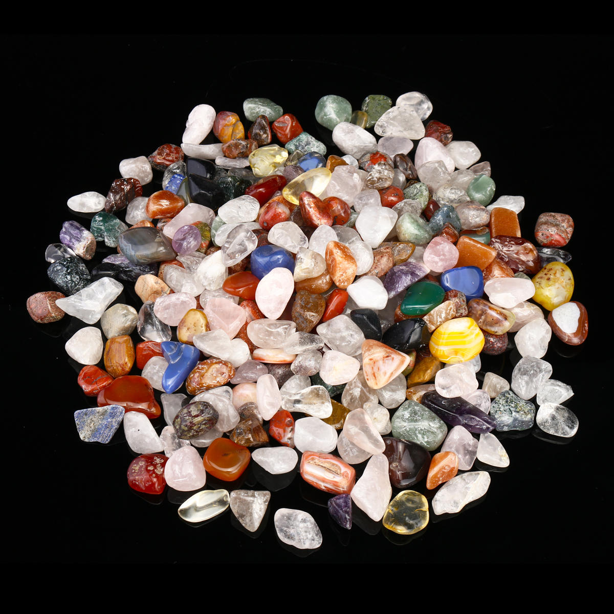 1000g Natuurlijke Kwarts Kristallen Bulk Gemengde Agaat Edelstenen Healing Tuimelde Steen
