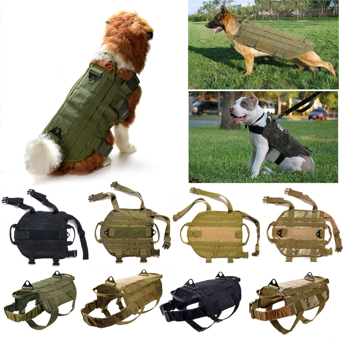 التكتيكية K9 الكلب العسكرية الشرطة رخوة الصدرية Nylon خدمة الكلاب الكلب تسخير XL