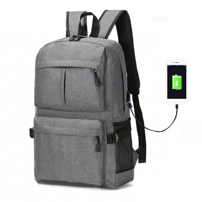 Men Women Large Capacity USB Backpack Outdoor Travel Bag