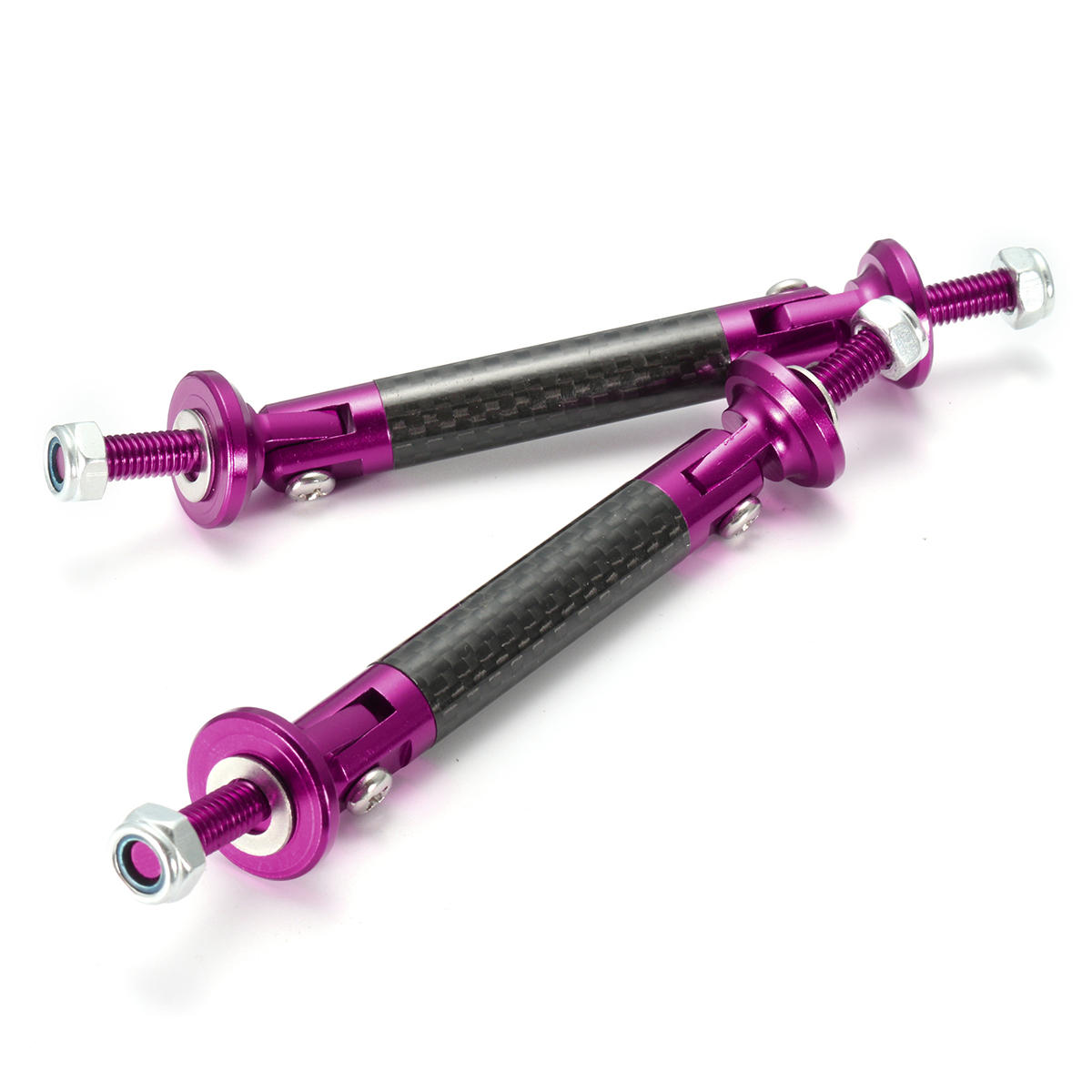 1 paar Strut Strut Bar Carbon Verstelbare voor Achter Splitter Bumper Protector Rod Ondersteuning