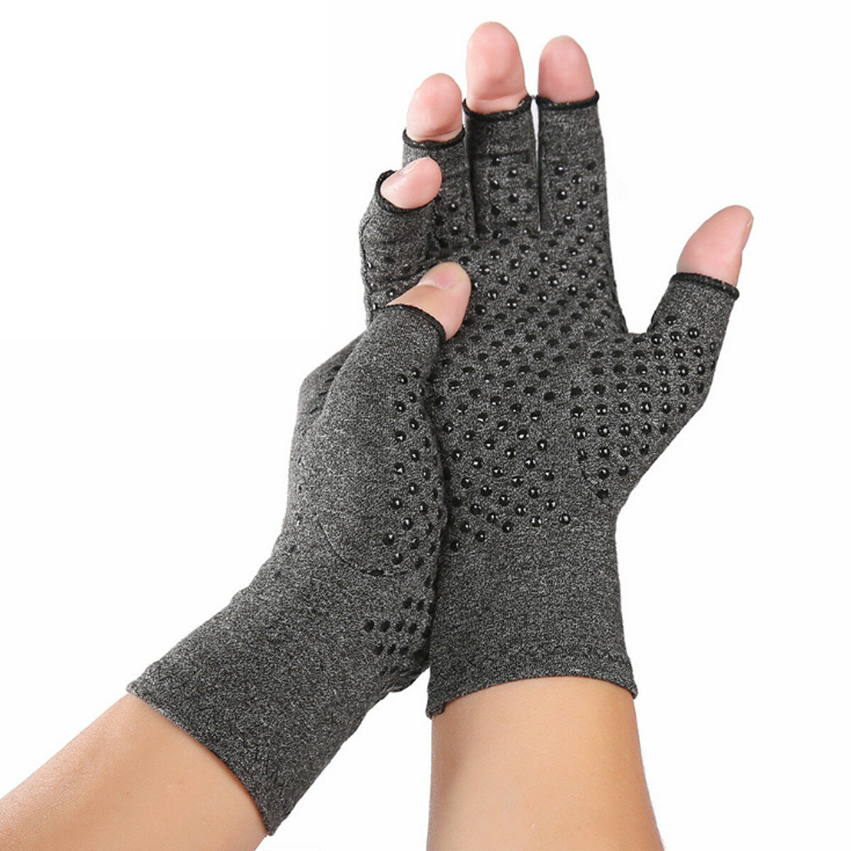 KALOAD 1 paar sport antislip compressie handschoenen gezondheidszorg half vinger handschoenen artrit