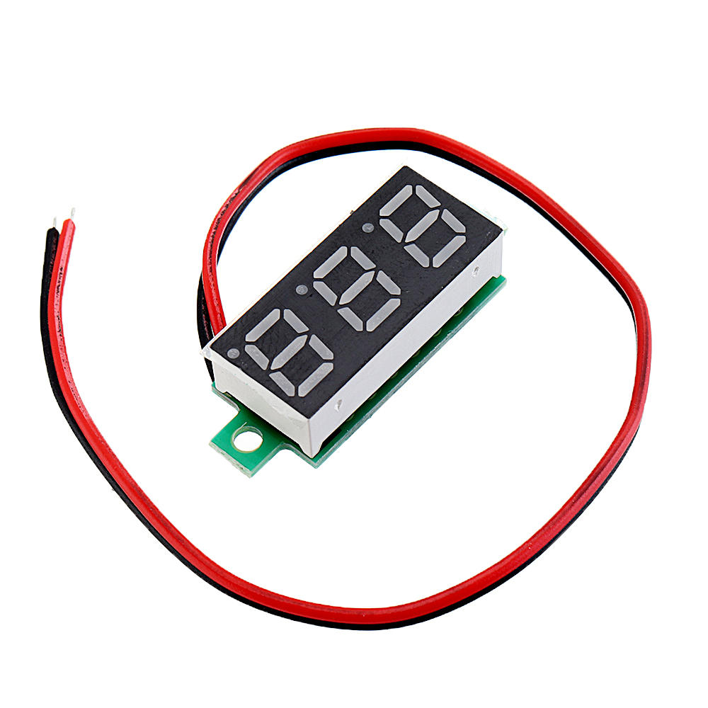 10 stks 0.28 Inch Tweedraads 2.5-30 V Digitaal Groen Display DC Voltmeter Verstelbare Voltage Meter