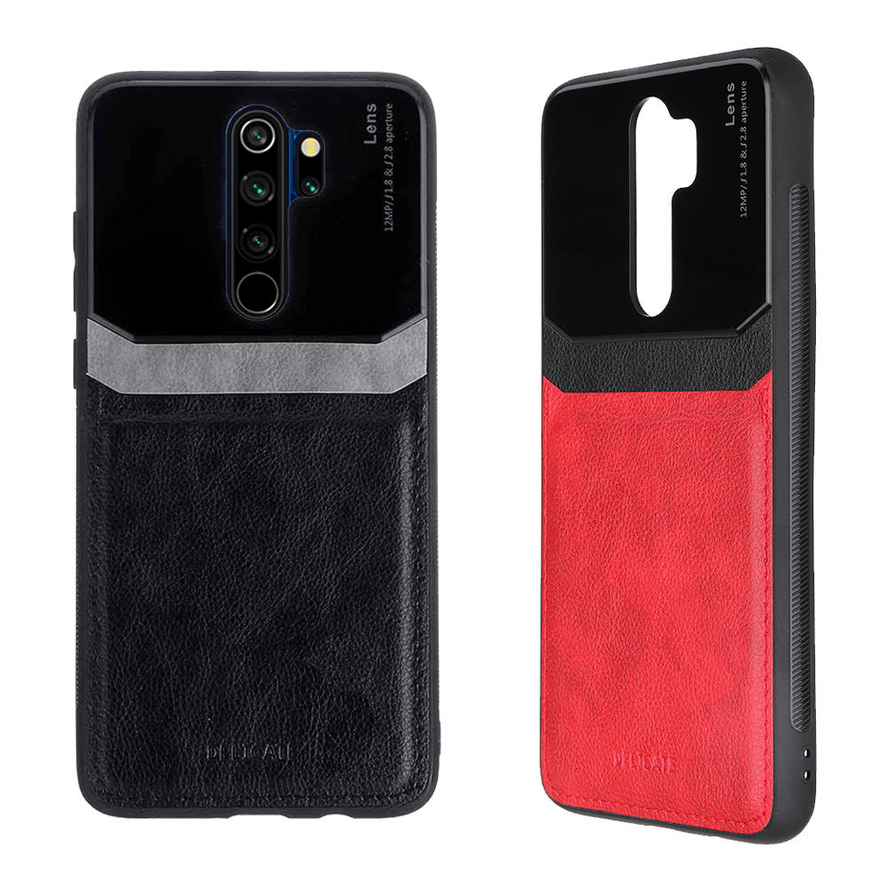 For Xiaomi Redmi Note 8 Pro Case Bakeey Luxury Business PU Leather Mirror Glass Shockproof Protective Case Non-original