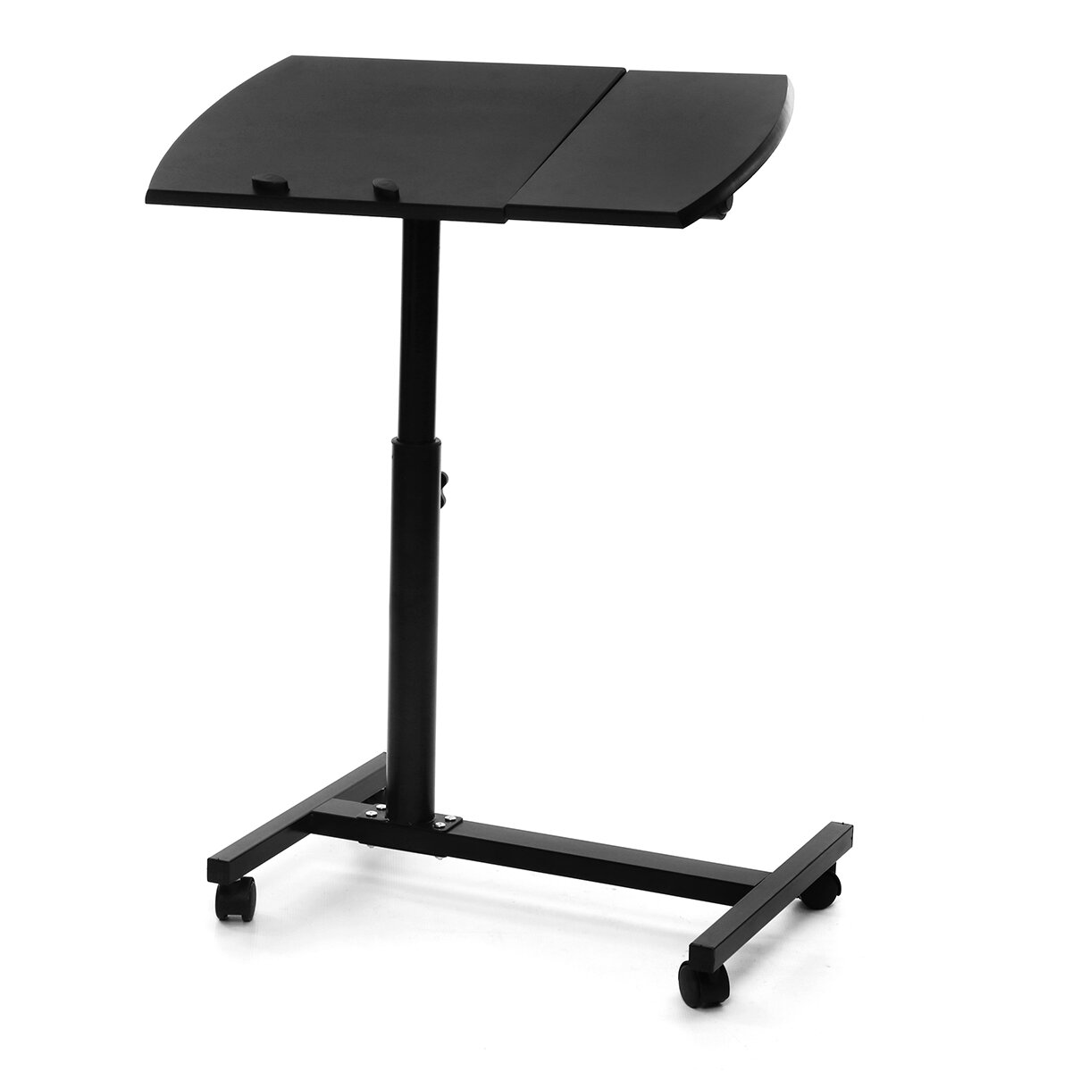 Adjustable Height Laptop Stand Rolling Cart Desk Computer Table