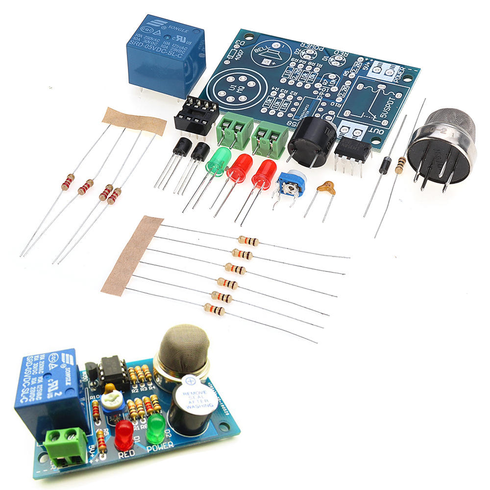 10 stks Elektronische DIY Kit MQ-2 Rookmelder Detector Aardgas Alarm Componenten Kit