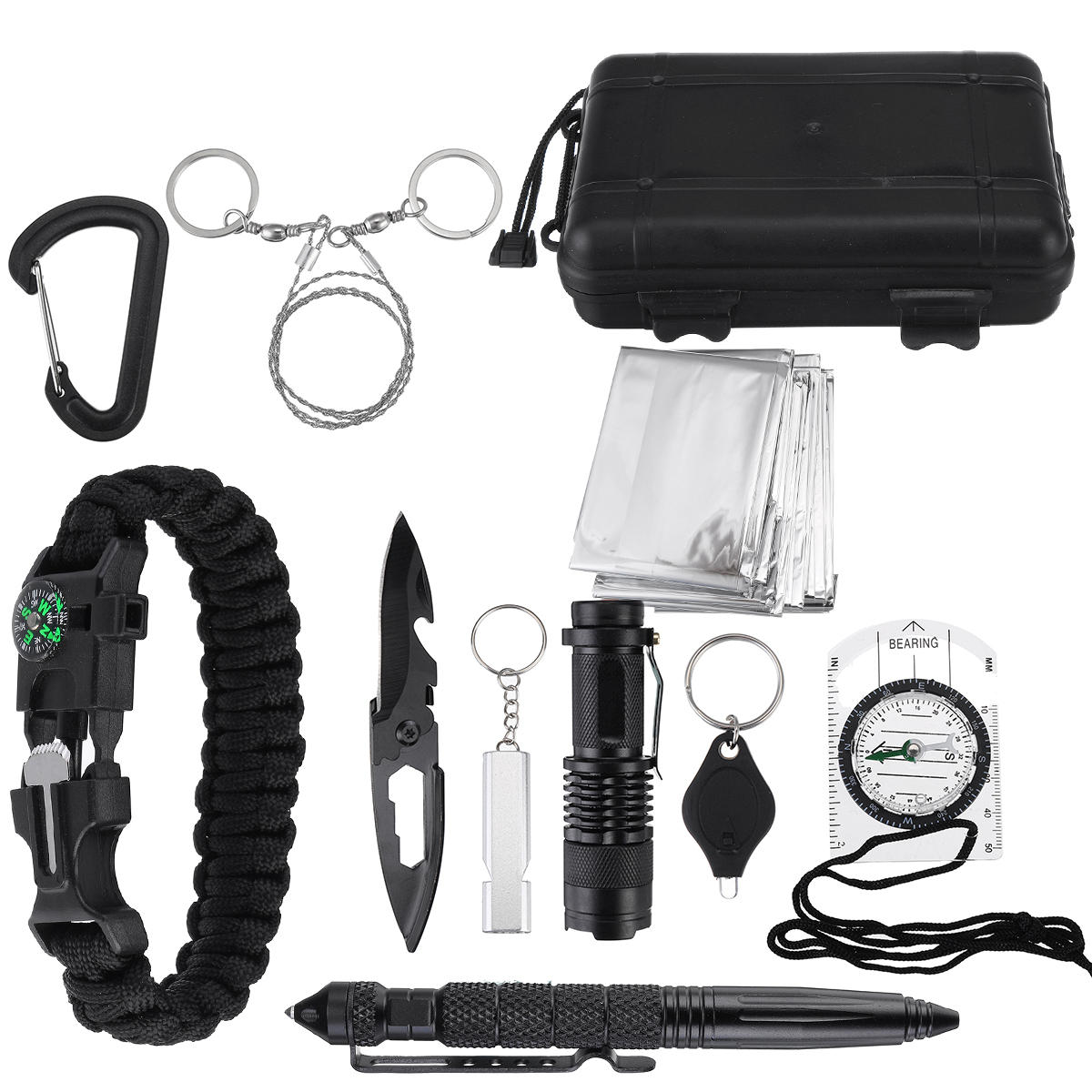 SOS Survival Emergency Kit Multi Tool for Outdoor Camping Hiking