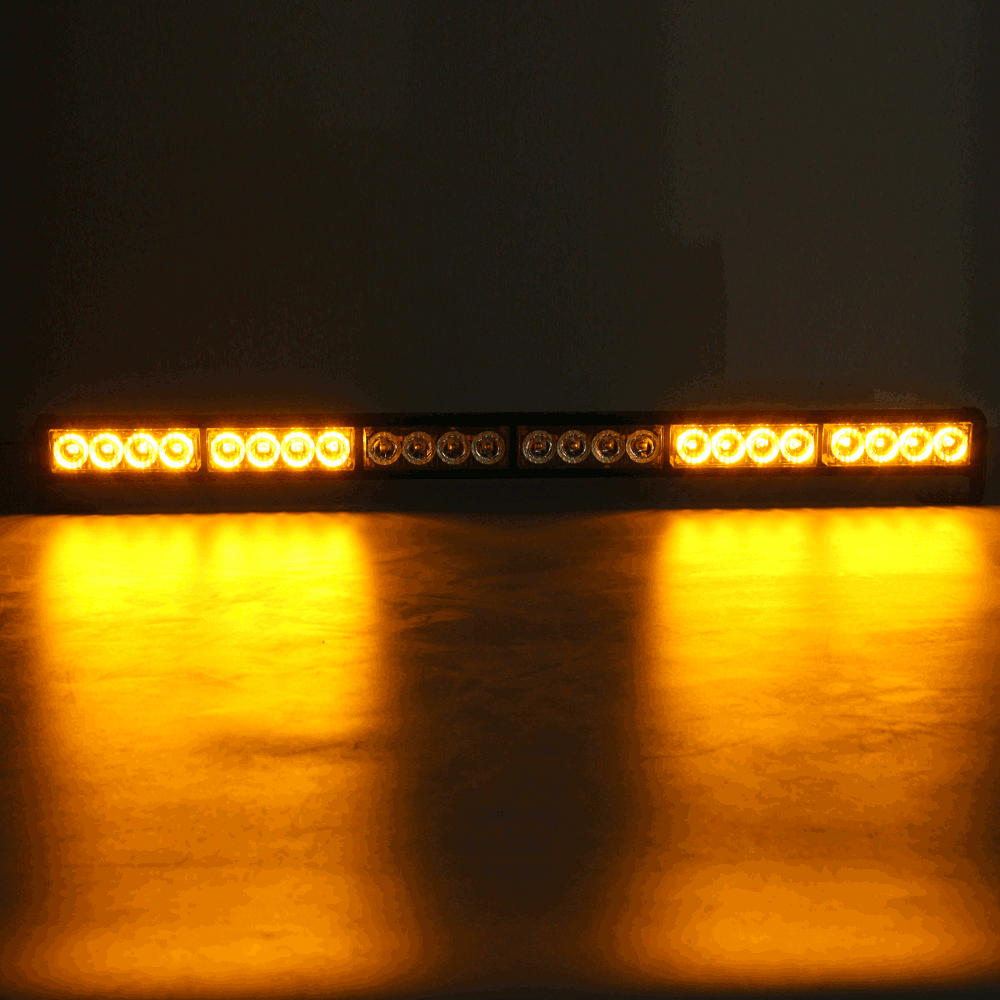 27 Inch 24W LED Emergency Flashing Light Bar Traffic Flash Strobe Lamp  Yellow+Wh Sale - Banggood USA Mobile-arrival notice