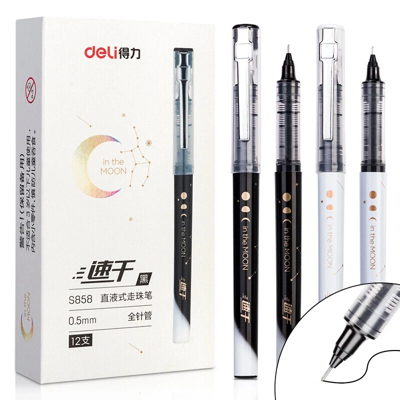 XIAOMI Ecosystem Deli S858 1 Piece Full Needle Gel Pen 0.5mm Nib Writing Signing Pens Office School Supplies