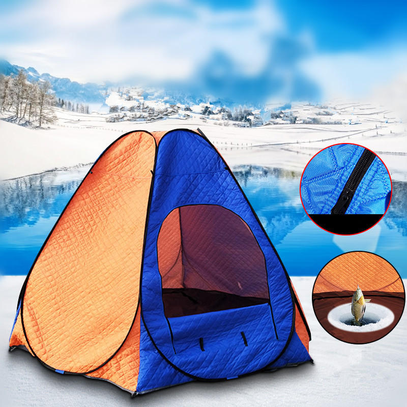 

3-4 Люди Палатка 300D Оксфорд Ткань Водонепроницаемы Кемпинг Палатка Утолщенная Зима Теплая Рыбалка Палатка