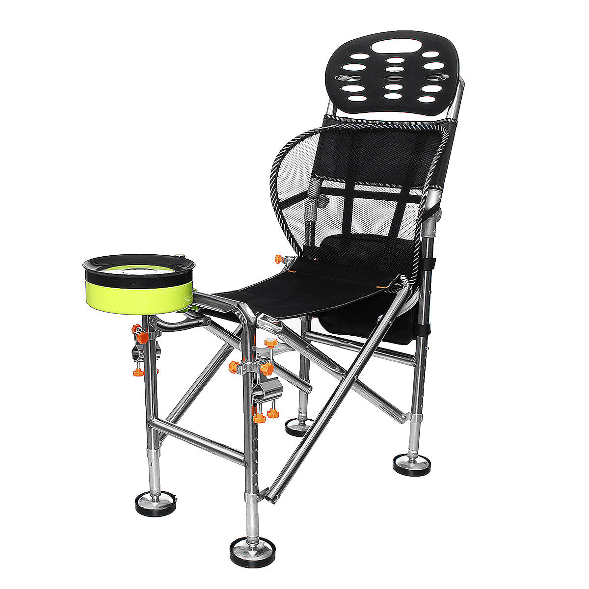 Kültéri hordozható összecsukható szék rozsdamentes acélból készült horgász ülésszék állítható emelhető 22 cm-es kemping grillező