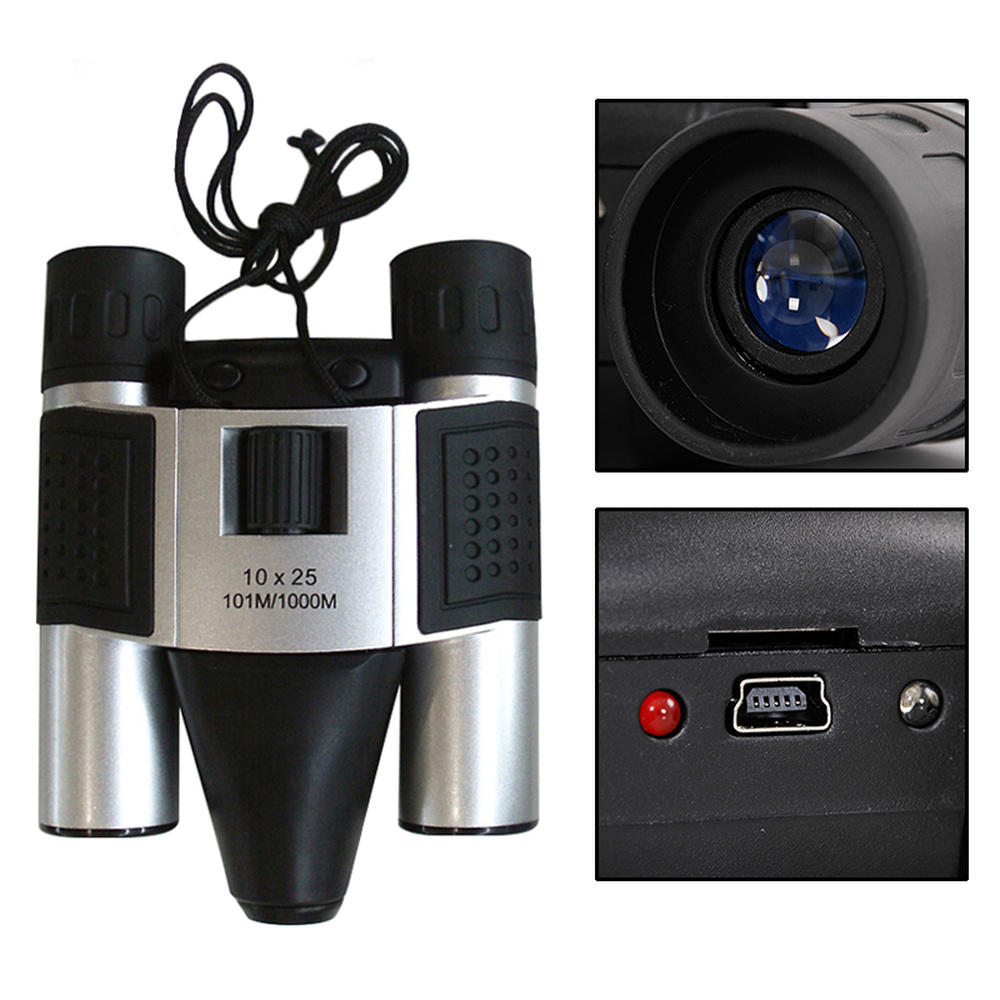 IPRee® DT08 10X25 USB2.0 HD 遠距離望遠鏡デジタルカメラビデオ録画双眼鏡