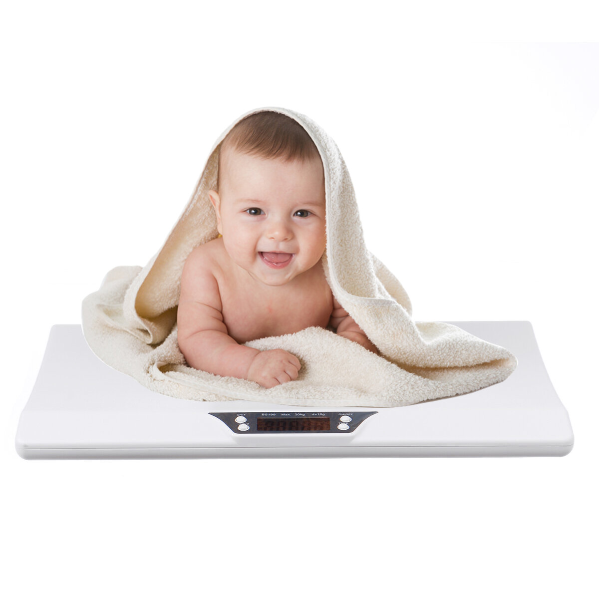 Smart Weigh 44lbx0.4oz Comfort Digital Baby Scale Infants Toddlers LCD Display Digital Baby Scale Electronic Weigh for B