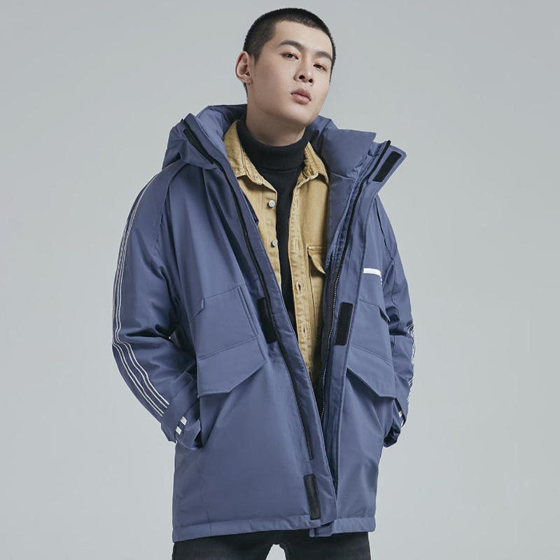 [FROM ] 90FUN Stereoscopic Embroidery Hooded Down Men Coats Windproof Waterproof Winter Jacket