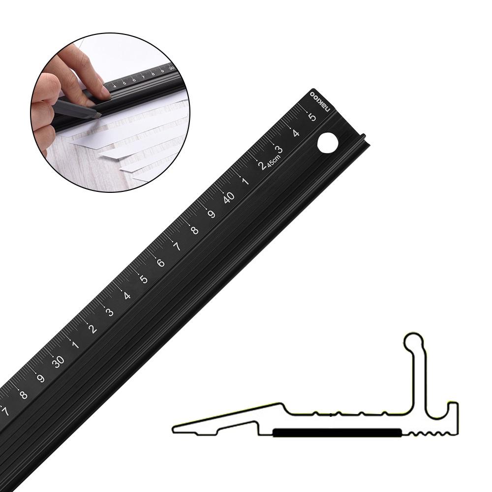 Multifunctional Aluminum Alloy Straight Ruler Cutting Protection Art Non-Slip Advanced Drawing Tool for Student Tailor C