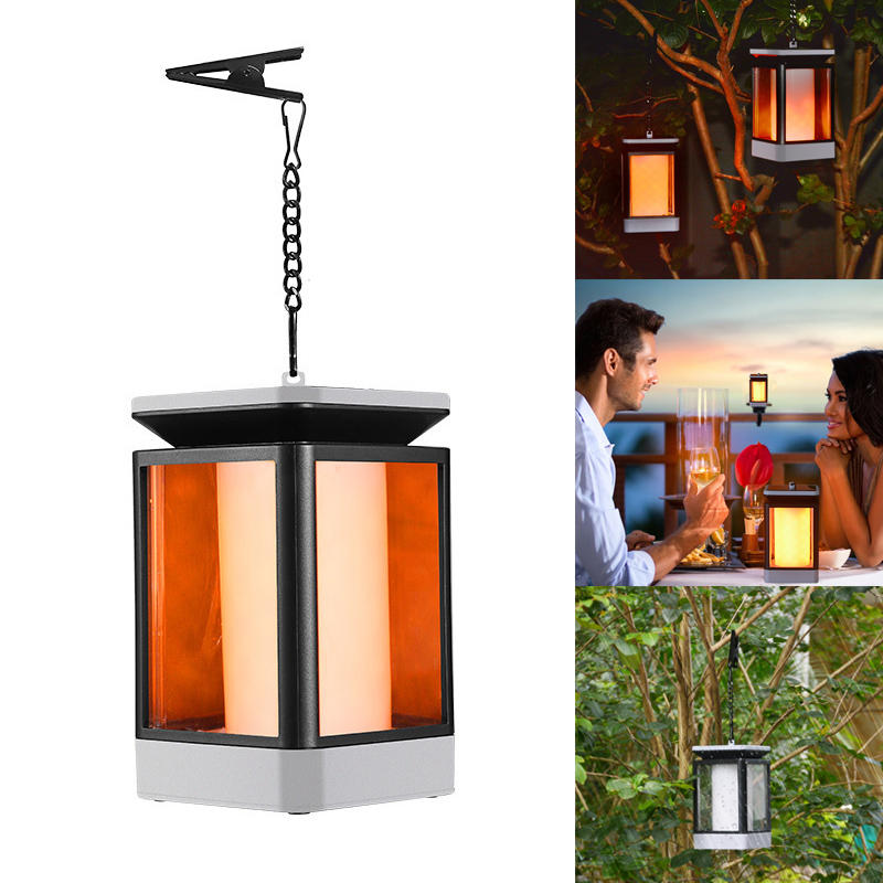 IPRee® 45LM LED Solar Flame Light 3 Modes IP65 Waterproof Outdoor Garden Yard Hanging Lamp  