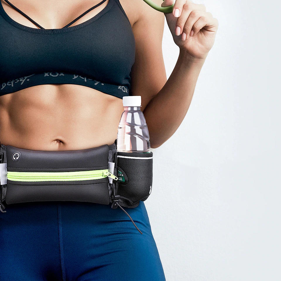 

KUULAA Ultra-thin Kettle Position Sports Waist Packs Outdoor Waterproof Pack Belt Bag Phone Pouch Fanny Hanging Bag Men