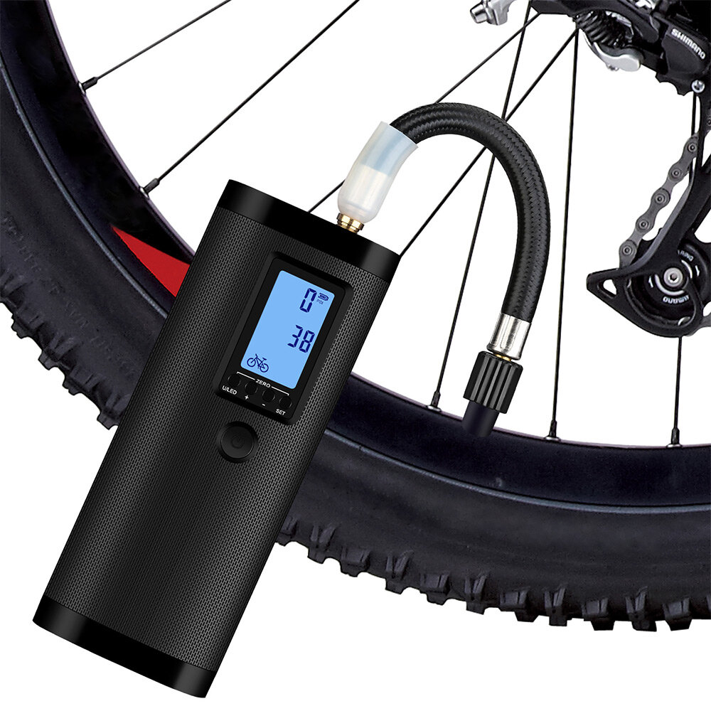 3 in 1LCDディスプレイ電動自動車ポンプオートバイバイクトラック自転車USB充電式ミニエアポンプ旅行用