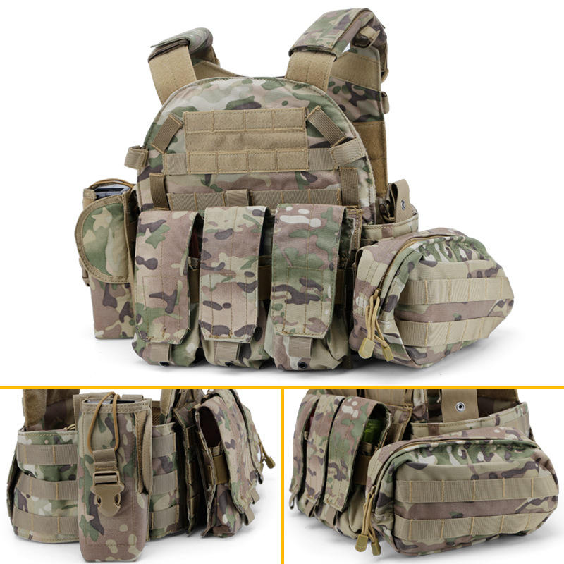 WoSporT VE-46 500D Nylon Gilet tattico unisex Outdoor CS Camouflage Tactical Punch Vest