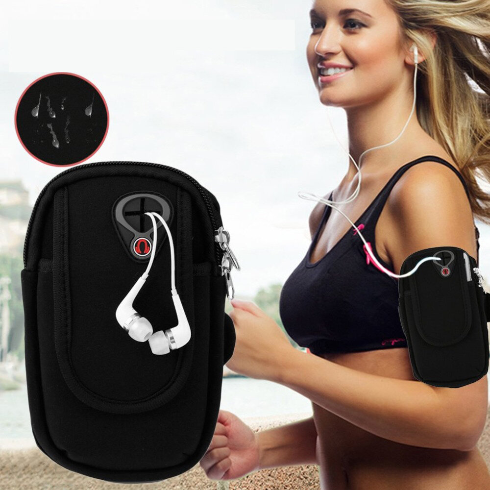 Bakeey Universal Waterproof Fabric Mobile Phone Armband Outdoor Gym Sports Running Jogging Wrist Arm Bag for Mobile Phone below 5.5 inch Mobile Phone Accessories from Phones & Telecommunications on banggood.com
