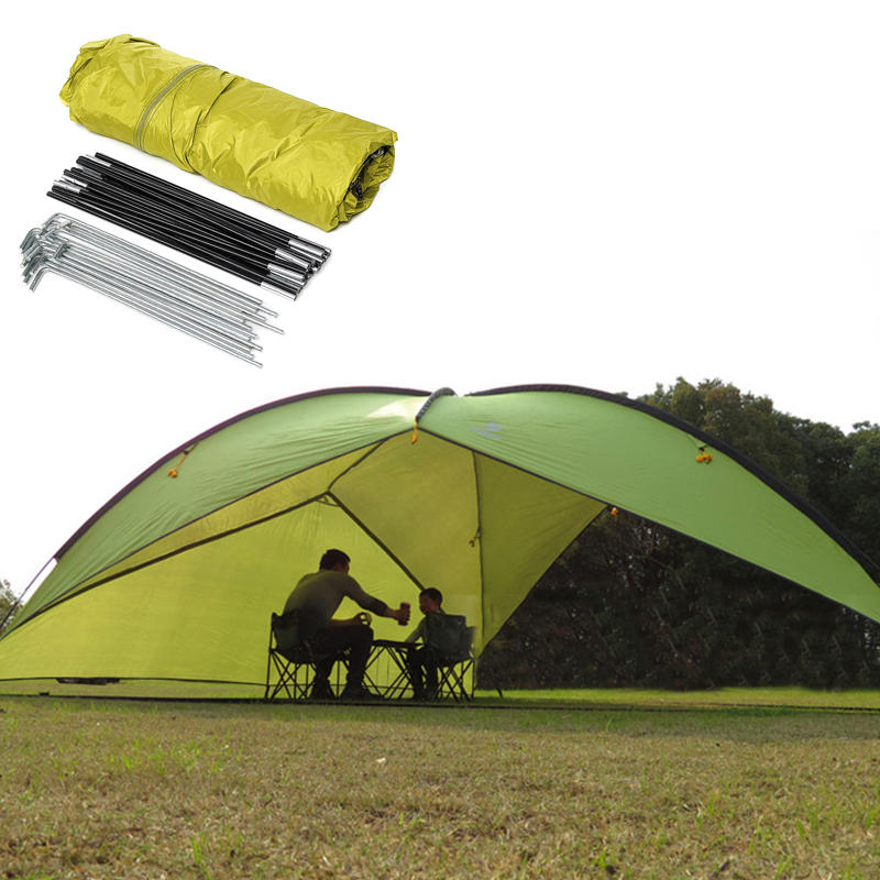 210T Polyester Triangle Shelter Outdoor Camping Tent Beach Canopy UV Sun Shade With Storage Bag