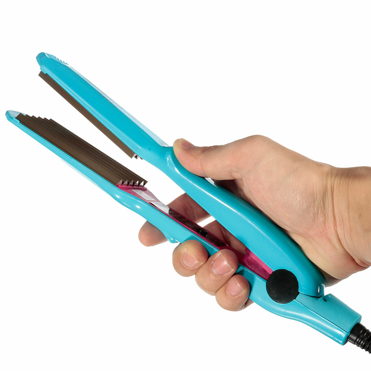 Hair Crimper Curler Iron Anion Keramische Wave Curling Wand met 5-Spped Temperatuurregeling Hair Cur