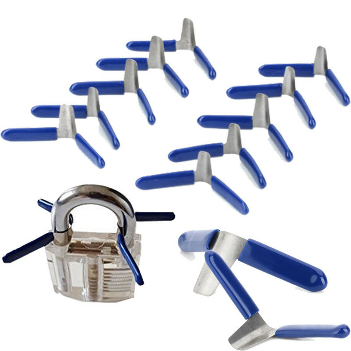 10 stks hangslot shim picks set lock pick lockpicking opener accessoires tool gemakkelijk