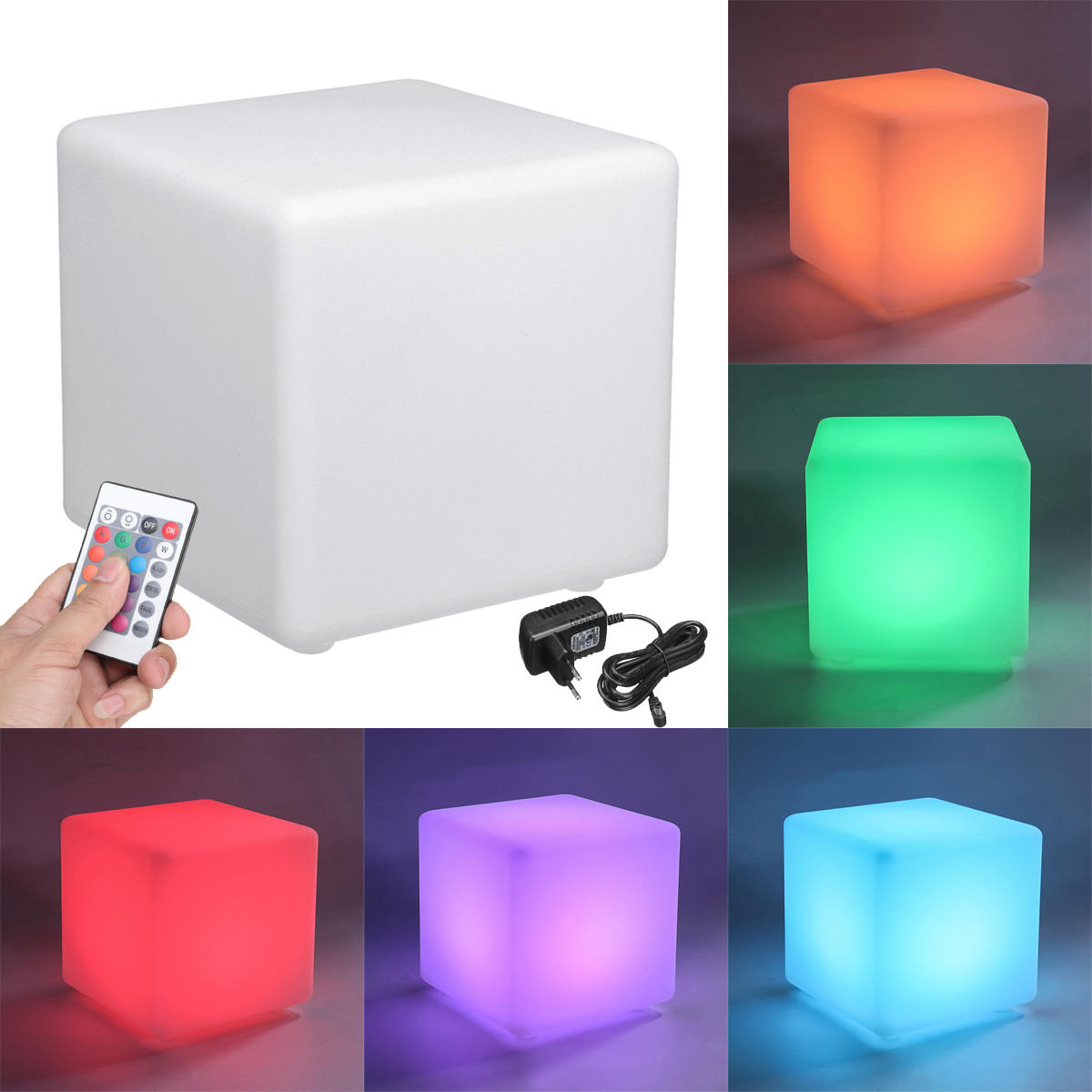 Cocktail Tables Chair Color Changing LED Clubbing Lighting Stool Night Stand 30cm x 30cm x 30cm