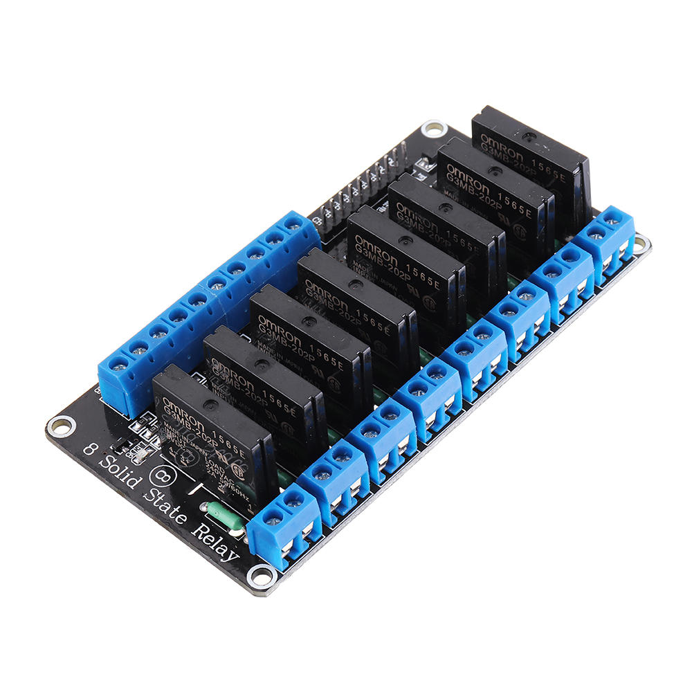 

8 Channel 5V Solid State Relay Low Level Trigger DC-AC PCB SSR In 5VDC Out 240V AC 2A Geekcreit for Arduino - products t