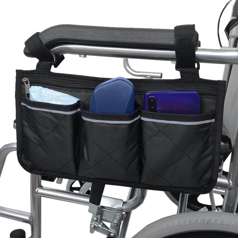 Draagbare rolstoel zijtas Multifunctionele armleuningzakje Organisatorzak Opbergtas
