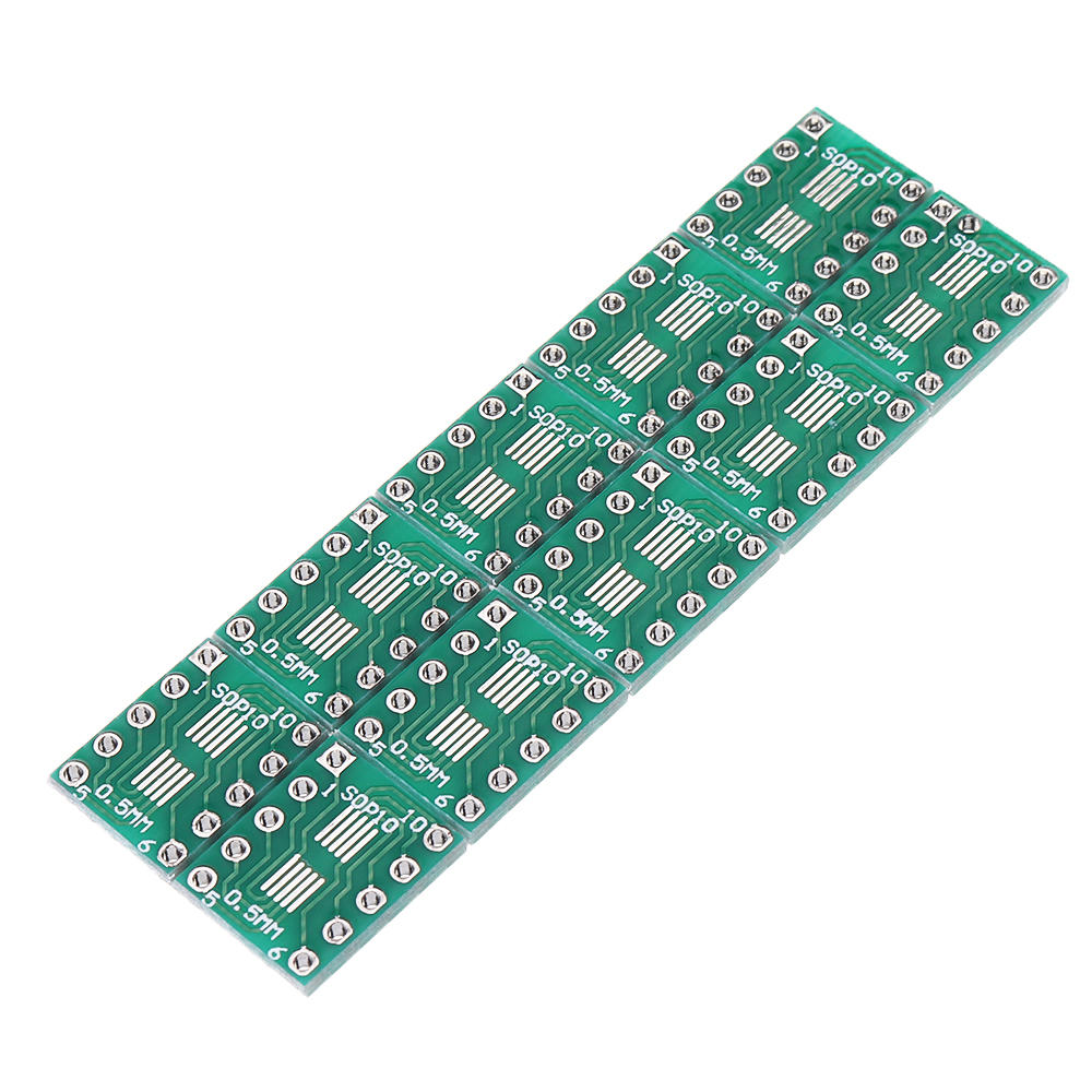 

10PCS SOT23 SOP10 MSOP10 Umax SOP23 to DIP10 Pinboard SMD To DIP Adapter Plate 0.5mm/0.95mm to 2.54mm DIP Pin PCB Board