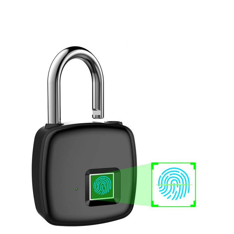 Anytek P30スマート指紋ロック、300mAh USB充電、10セットの指紋、盗難防止ロック。